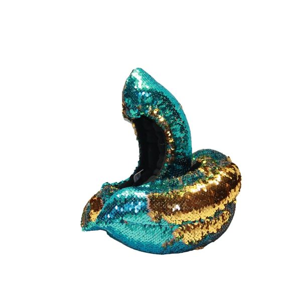 Fuzzy Soakers Flipz Sequin Blade Covers - Teal/Gold - Accessories > Skate Guards and Soakies