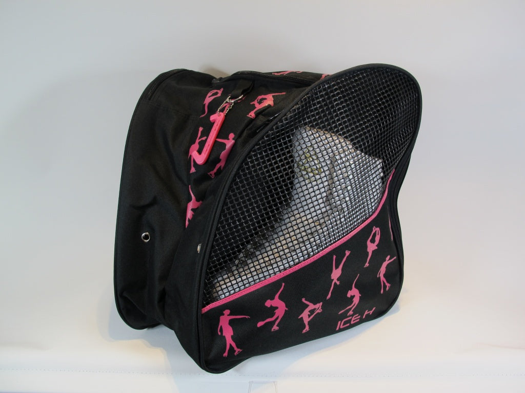 Ice H Skate Backpack Style Glitter Print Carry Bag - Skater - Pink Glitter Print - Accessories > Skate Bags