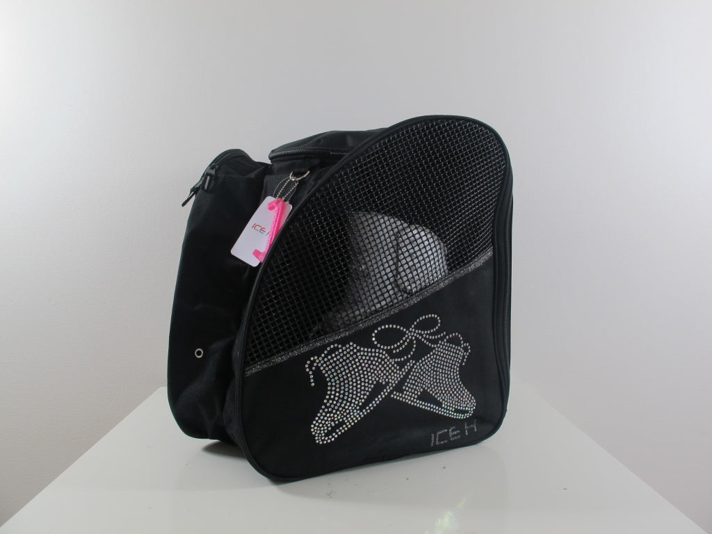 Ice H Skate Backpack Style Rhinestone Carry Bag - 1.9 AB Crystal Boots - Accessories > Skate Bags