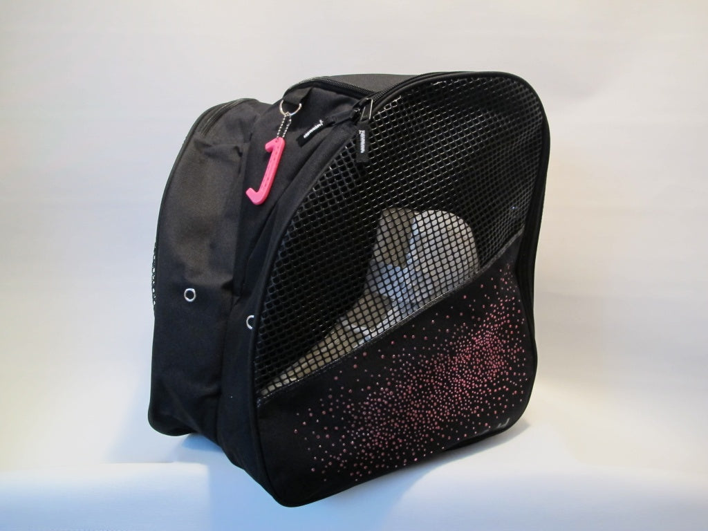 Ice H Skate Backpack Style Rhinestone Carry Bag - 4.7 Hot Pink Spray - Accessories > Skate Bags