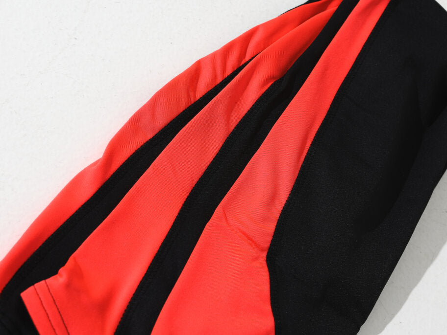 Jiv Sport Boost Leggings in Black & Coral