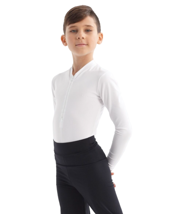 Intermezzo 31342 Men’s/Boys’ Black Dance Bodysuit - Ballroom - Age 10 - Clothing > Figure Skating Tops