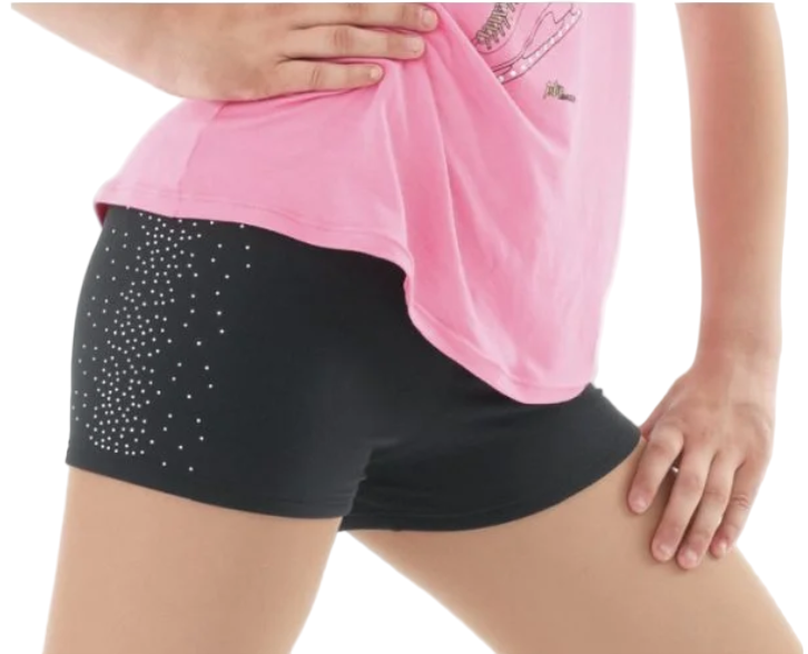 Intermezzo 5168 Crystal Shorts in Fuschia - Fuschia / Adult Medium - Clothing > Figure Skating Leggings