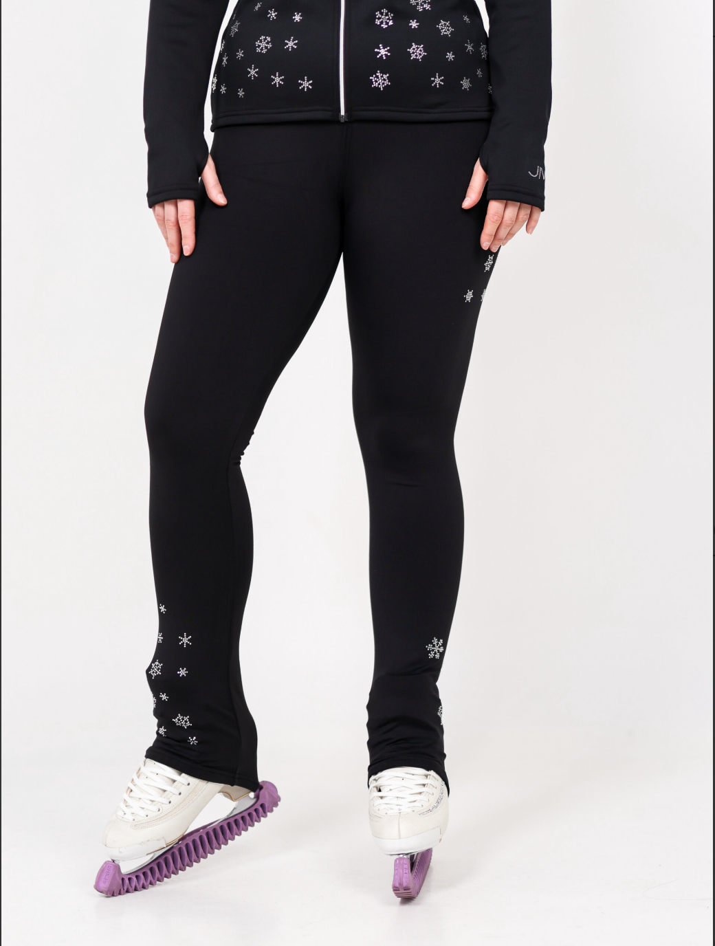 Jiv Snowflake Jacket and Leggings - Choice of Sizes - 140 / Leggings Only / Black - Clothing > Figure Skating Jackets