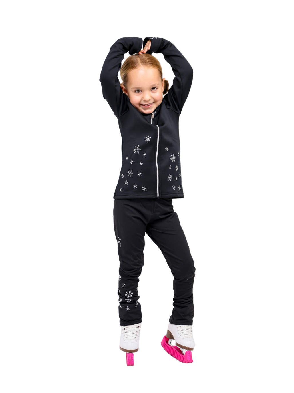 Jiv Snowflake Jacket and Leggings - Choice of Sizes - 140 / Jacket and Leggings Set / Black - Clothing > Figure Skating