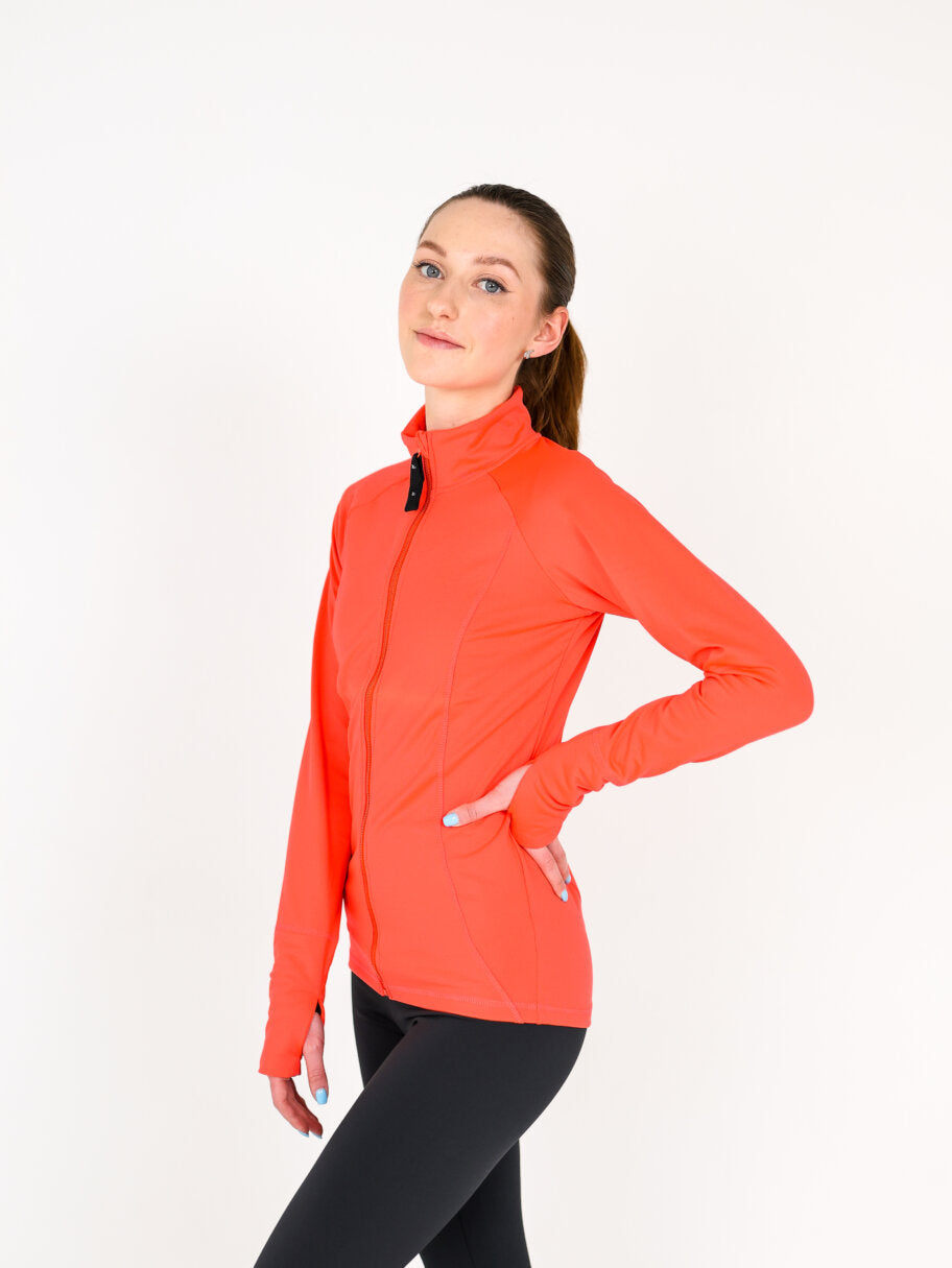Jiv Sport Classic Jacket in Coral - Clothing > Figure Skating Jackets