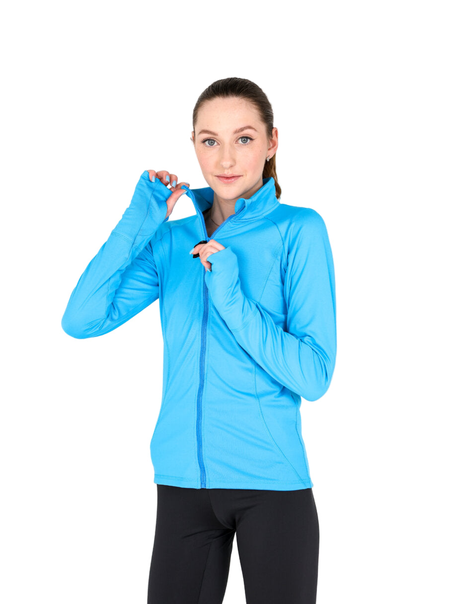 Jiv Sport Classic Jacket in Turquoise - Clothing > Figure Skating Jackets
