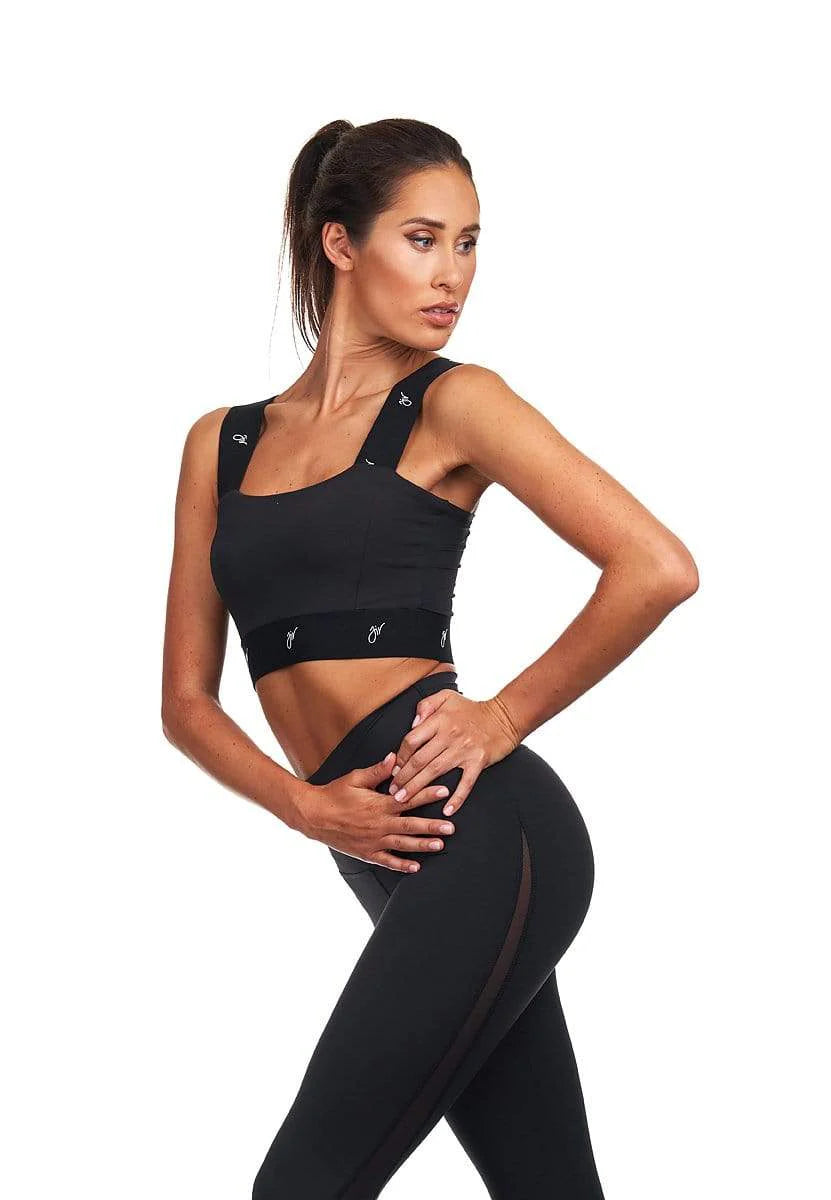 Jiv Sport ER Radionova Crop Top in Black