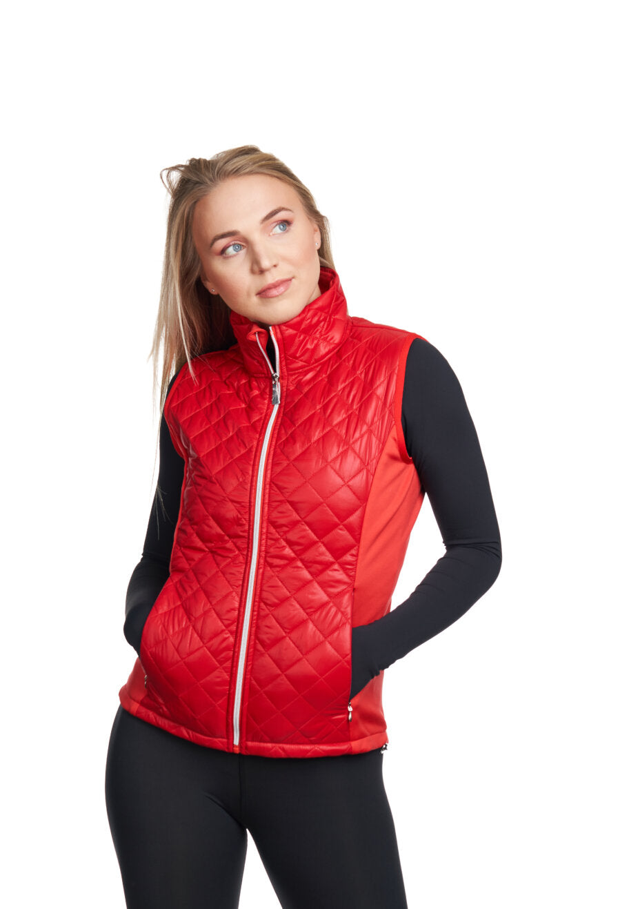 JIV Sport Fortis Skating Gilet in Red - Adult Small - Clothing > Figure Skating Jackets