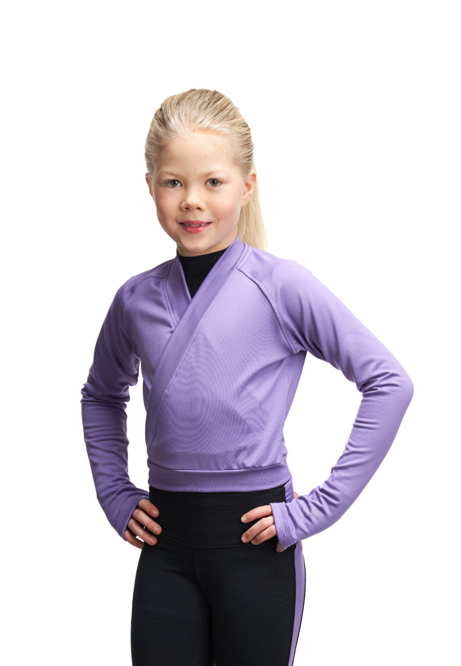 Jiv Sport Violin Ice Skating Wrap Jacket in Lilac - Clothing > Figure Skating Jackets