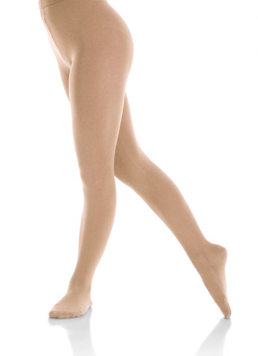 Mondor 3371 Footed Heavy Weight Tights - 6-8 years / Suntan - Clothing > Figure Skating Tights