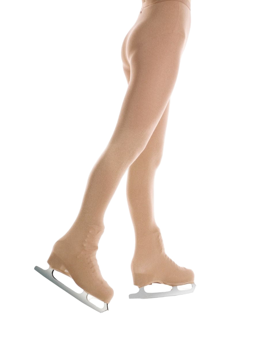 Mondor 3372 Overboot Heavy Weight Satin Ice Skating Tights - Age 4-6 years / Suntan (82) - Clothing > Figure Skating
