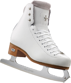Riedell 910 Flair Complete White Figure Skate - Sizes 4 - 10 - Riedell 4 / Narrow - Figure Skating