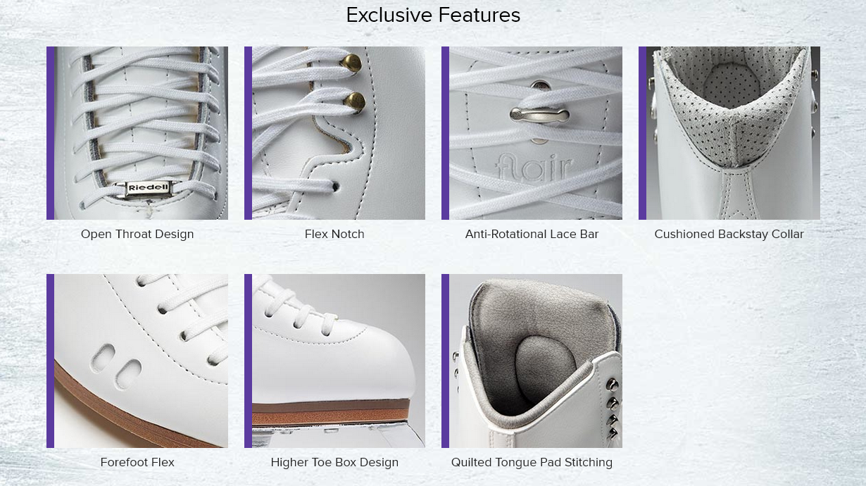 Riedell 910 Flair Complete White Figure Skate - Sizes 4 - 10 - Figure Skating