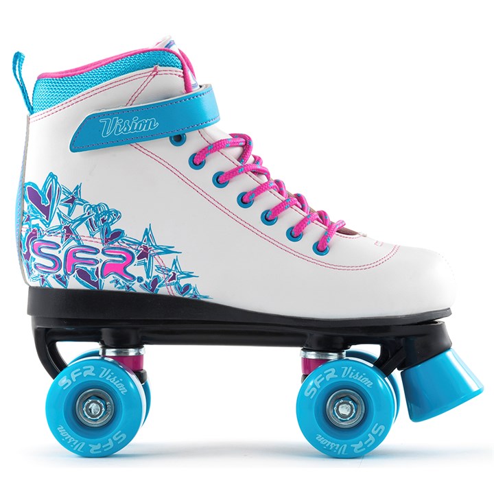 SFR Vision II Quad Roller Skates - UK 11 (Junior) / Blue/White - Quad & Inline Skates