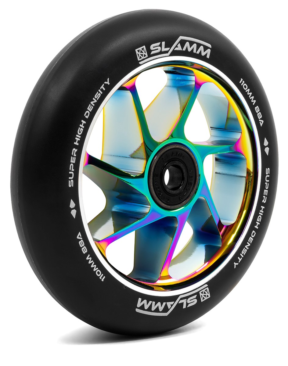 Slamm 110MM Team Wheel - Black/Neochrome - Scooter