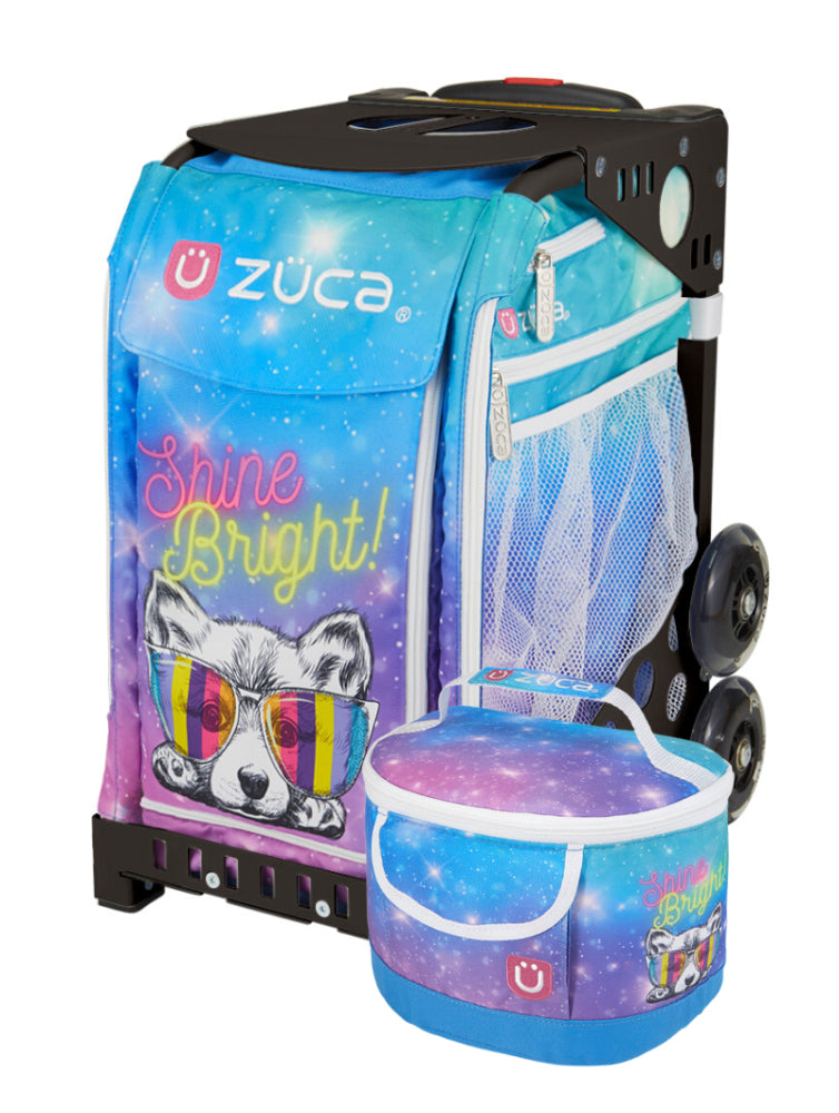 Zuca Rolling Skate Bag Shine Bright with Matching Lunchbox - Insert Only