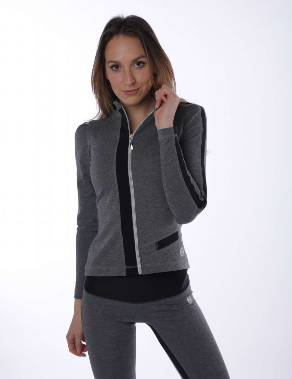 Thuono Linx Jacket Grey Melange - 1 - Clothing > Figure Skating Jackets