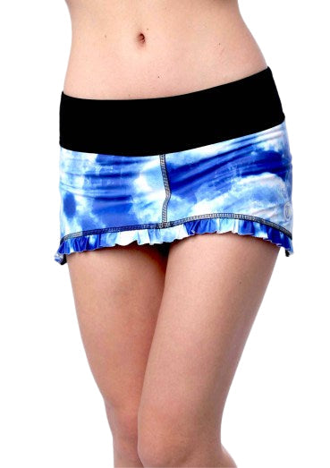 Thuono Linx Skirt - Black/ Sky Blu - 1 - Clothing > Figure Skating Dresses