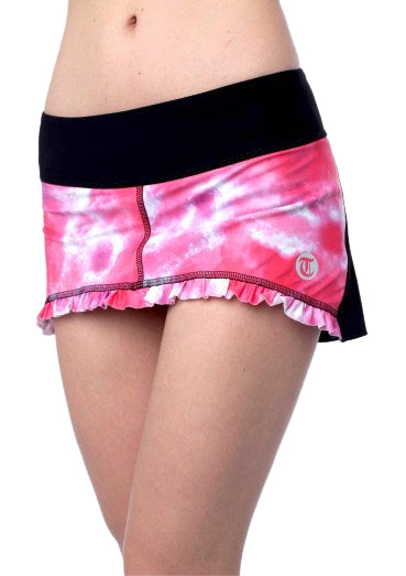 Thuono Linx Skirt - Black/ Sky Rosa - 1 - Clothing > Figure Skating Dresses