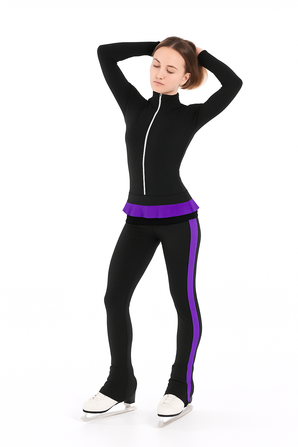 Thuono Thermal Linx Catsuit Black/Pegaso - Clothing > Figure Skating Leggings