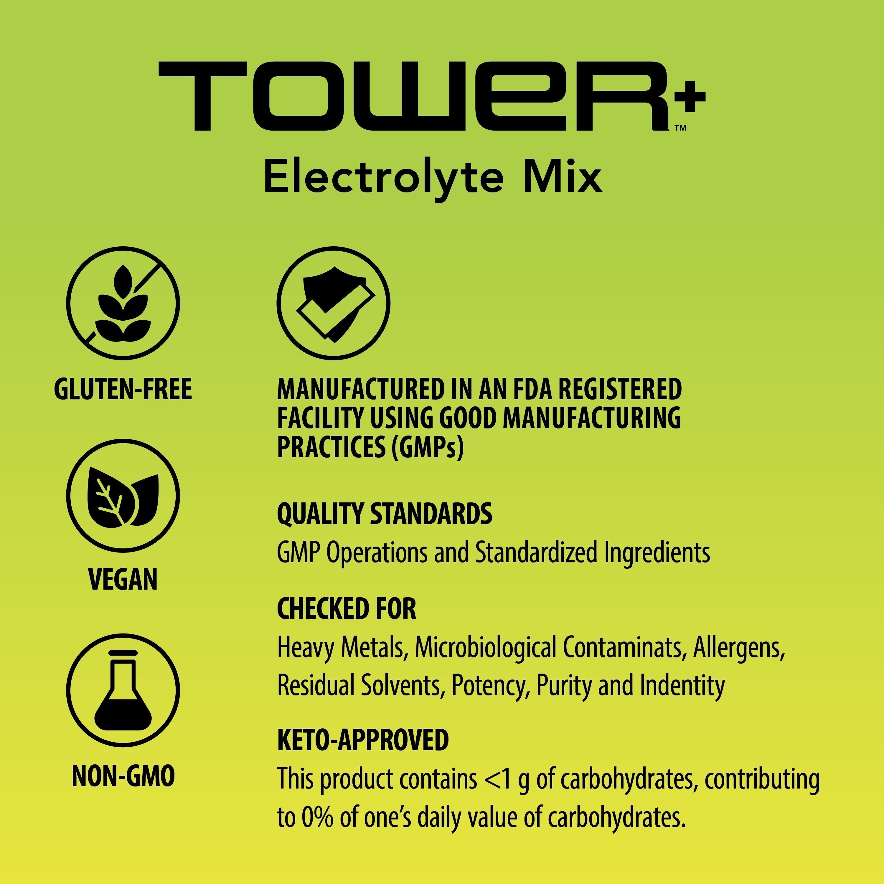 Tower+™ Electrolyte Mix - Water Bottles & Nutrition