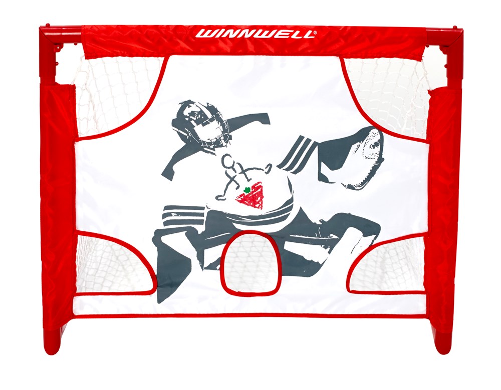 Winnwell Hockey Collapsible PVC Mini Net Set - Mini Hockey Sticks
