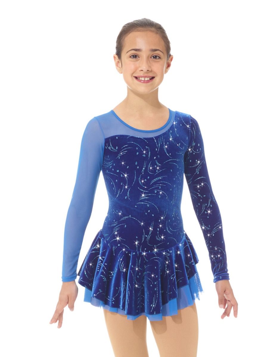 12930 Ice Skating Dress by Mondor in Electric Blue