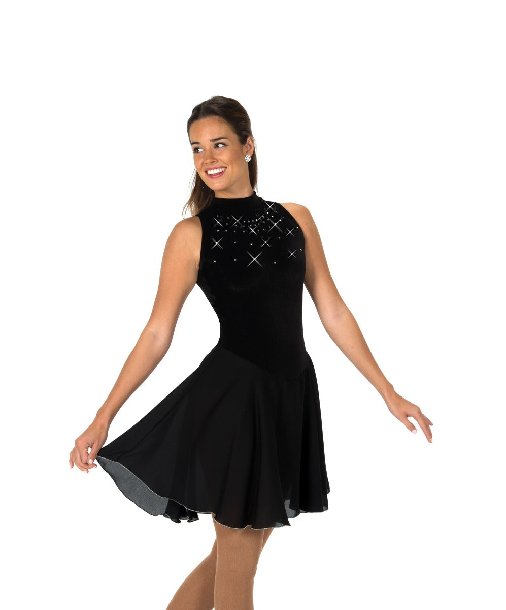 97 Crystal Dance Skating Dress in Black by Jerry's