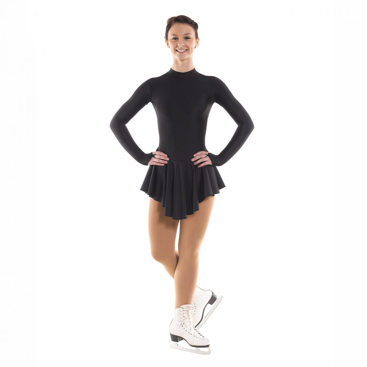 Plain Nylon Ice Skating Dress by Tappers and Pointers