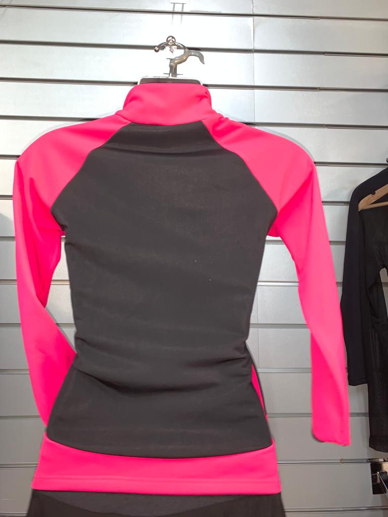 Agiva Fleece Lined Adults Skating Jacket in Pink and Black
