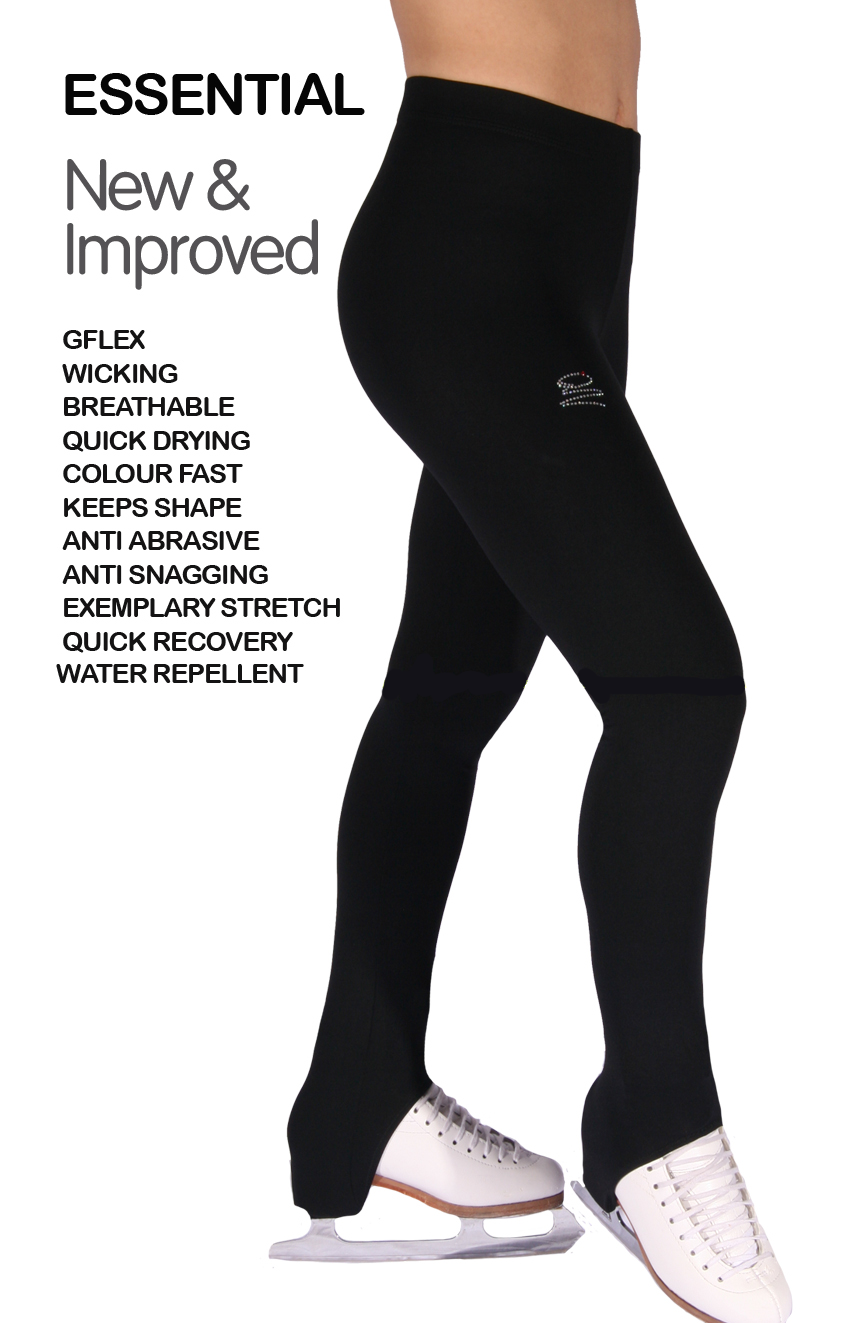 Gees Active Plain Leggings - Essentials in Black