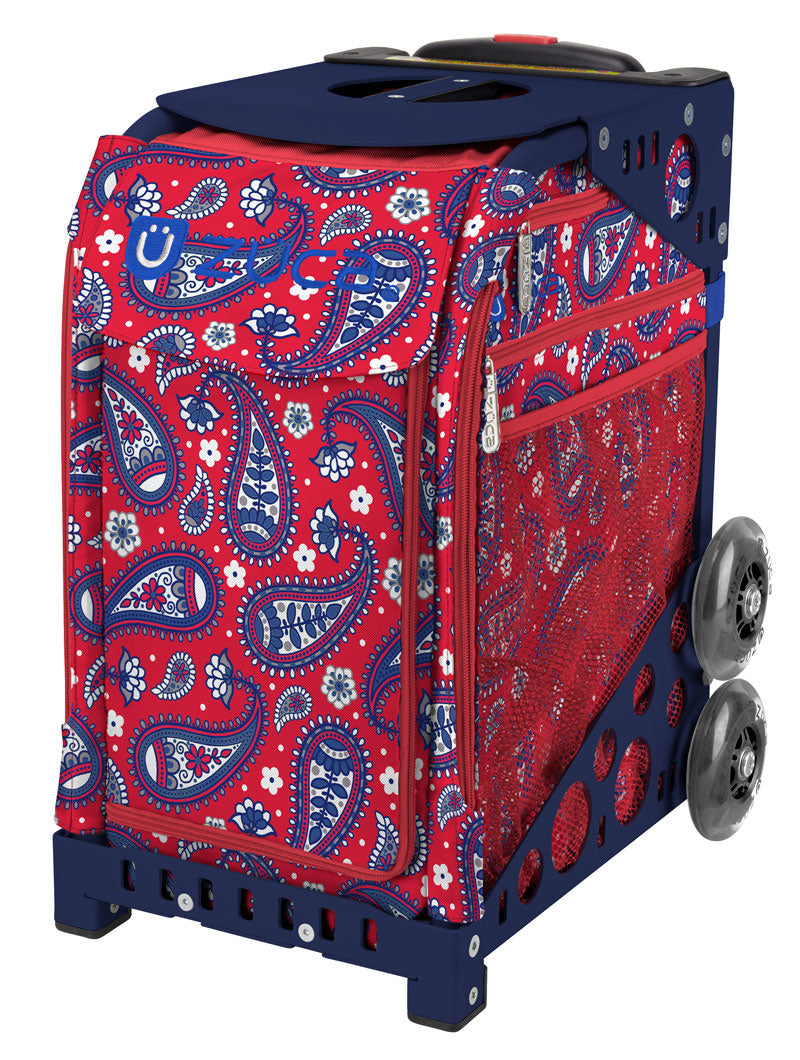 Zuca Rolling Skates Bag Paisley In Red Insert Only