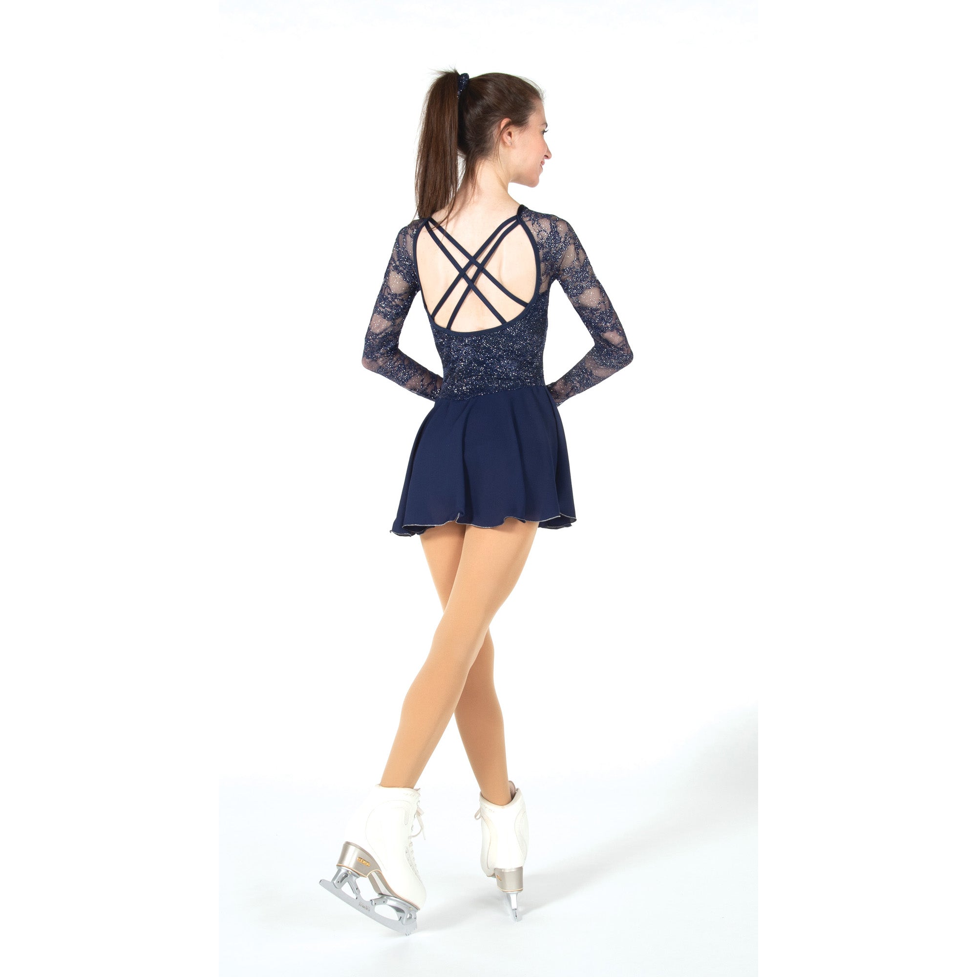 9 Key Lace Skating Dress in Navy Blue by Jerry's