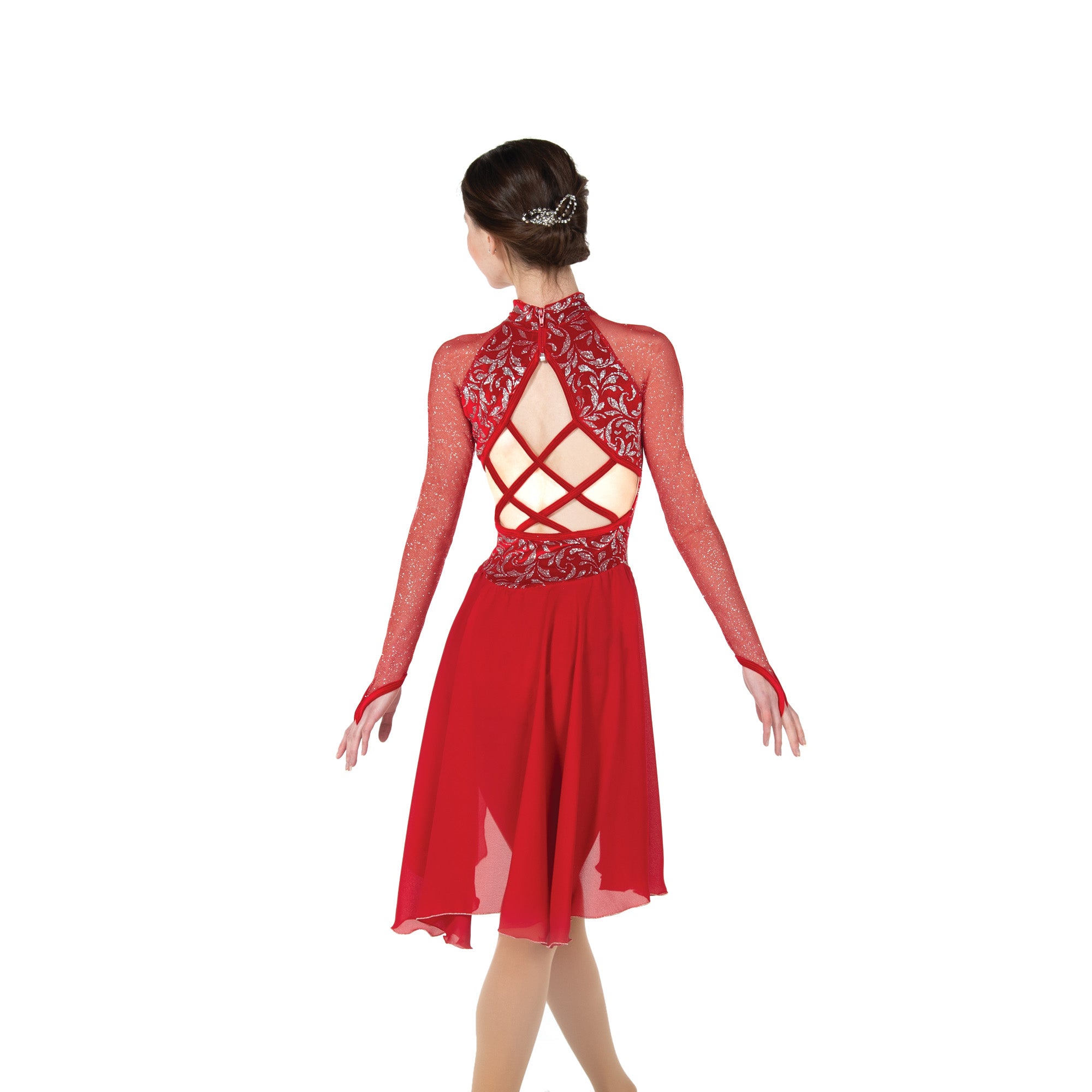100 Trellistep Dance Dress in Red by Jerry's
