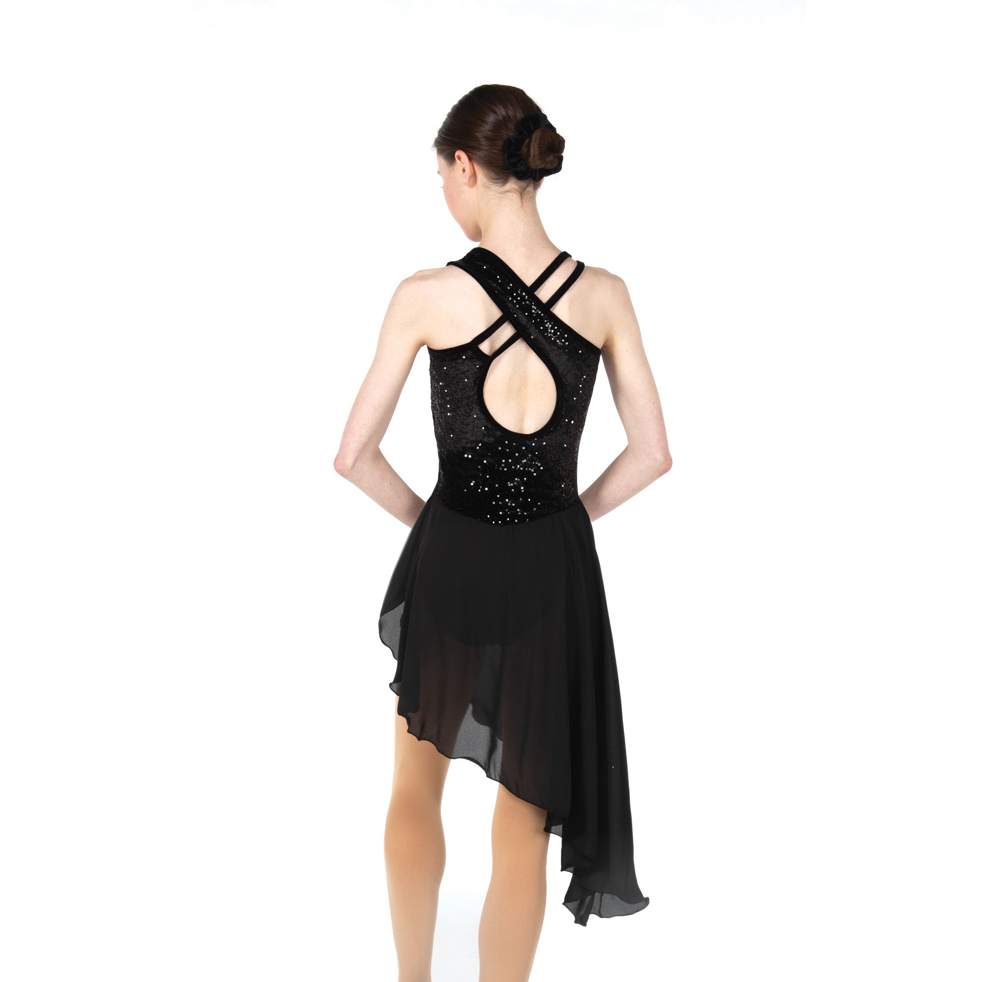 106 Sequin Chasse Dance Dress in black by Jerry's