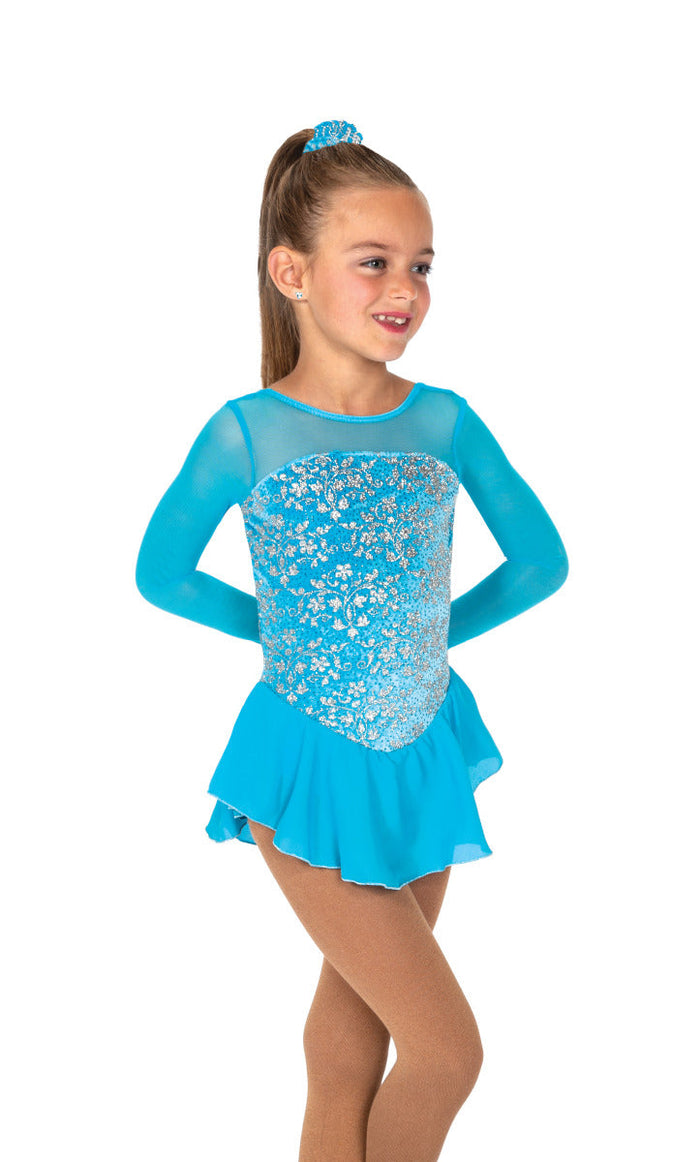 13 Princess Blue/Pink Skating Dress by Jerry’s - 4-6 years - Clothing > Figure Skating Dresses