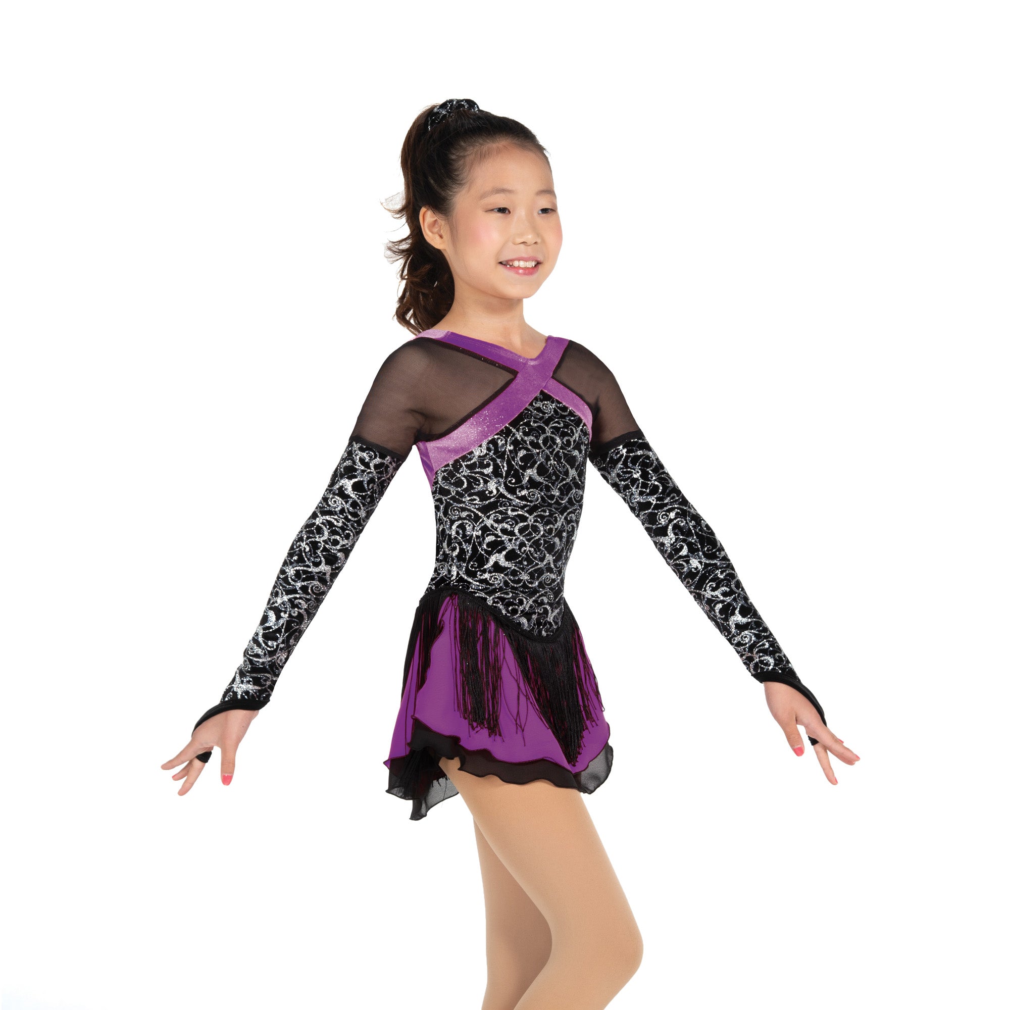 134 Wish Upon a Swish Skating Dress in Violet by Jerry's