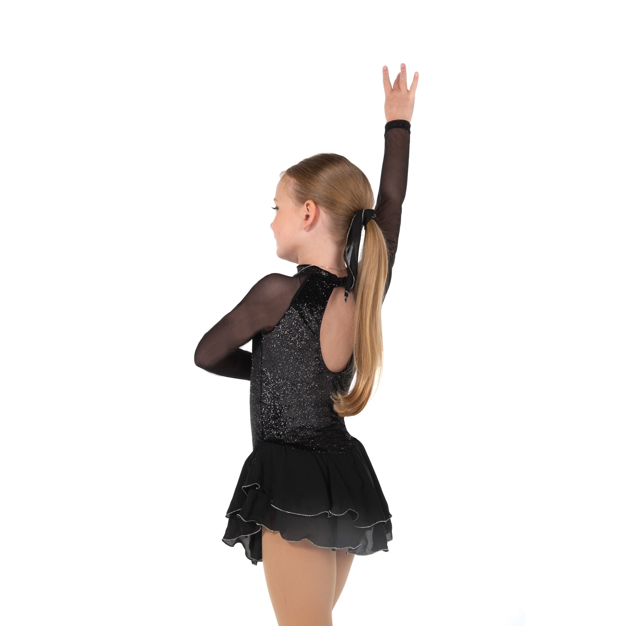 645 Shimmer Skating Dress in Black by Jerry's