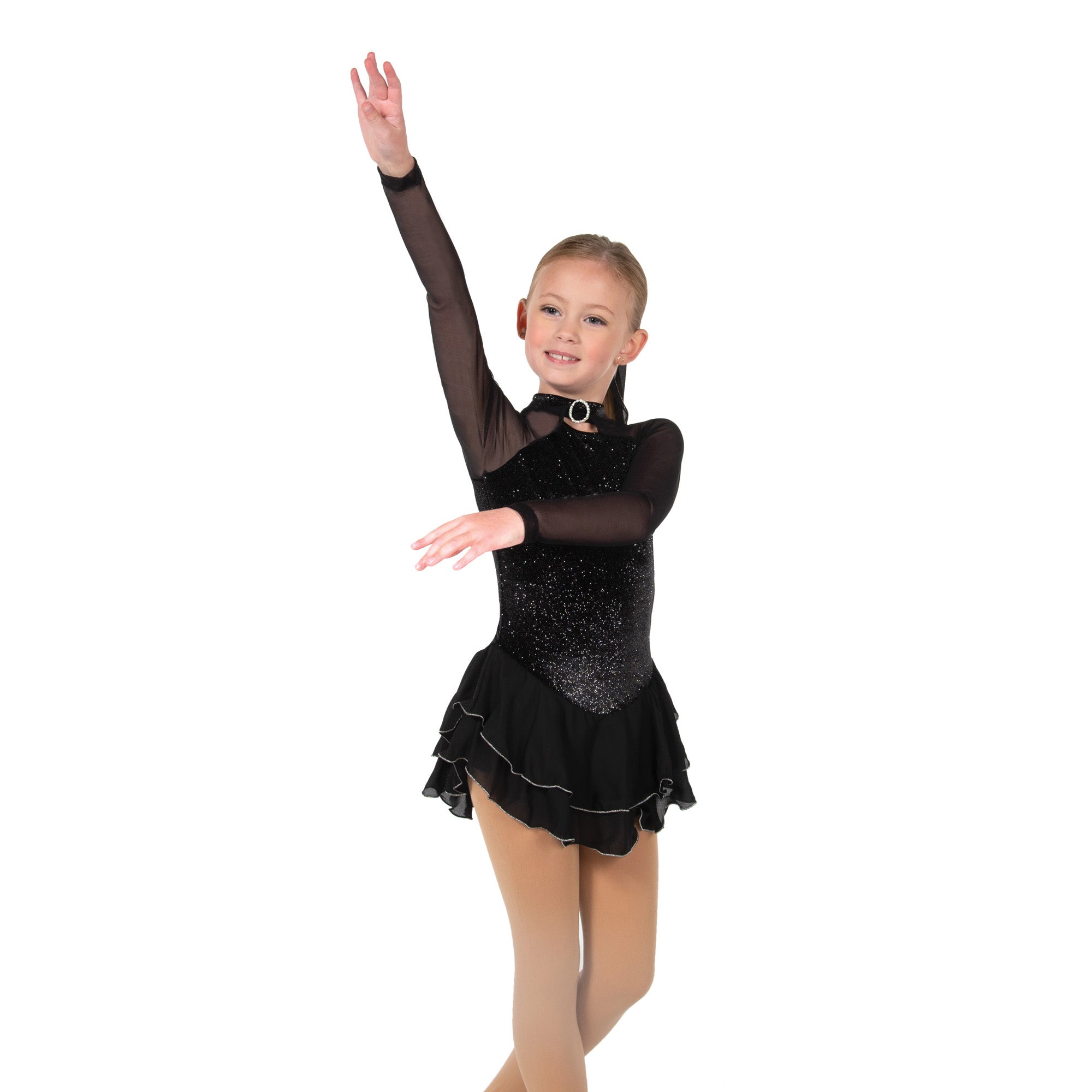 645 Shimmer Skating Dress in Black by Jerry's