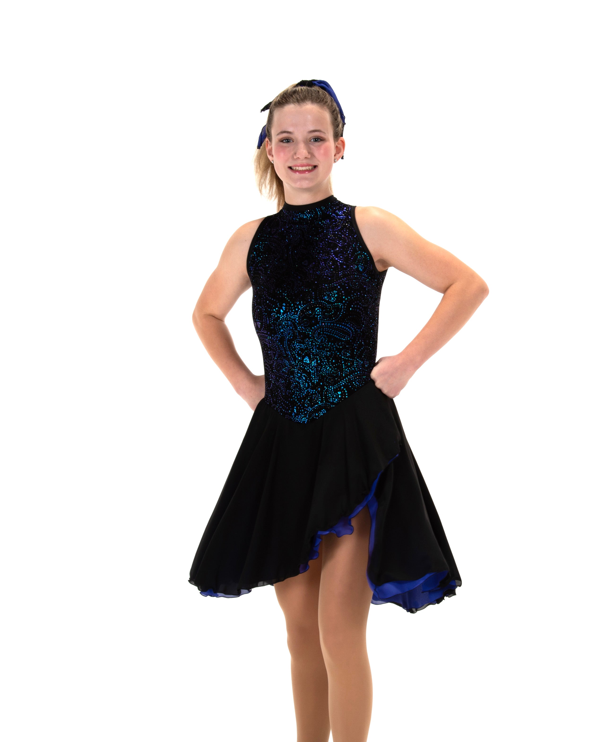 206 The Blues on Black Dance Dress by Jerry's