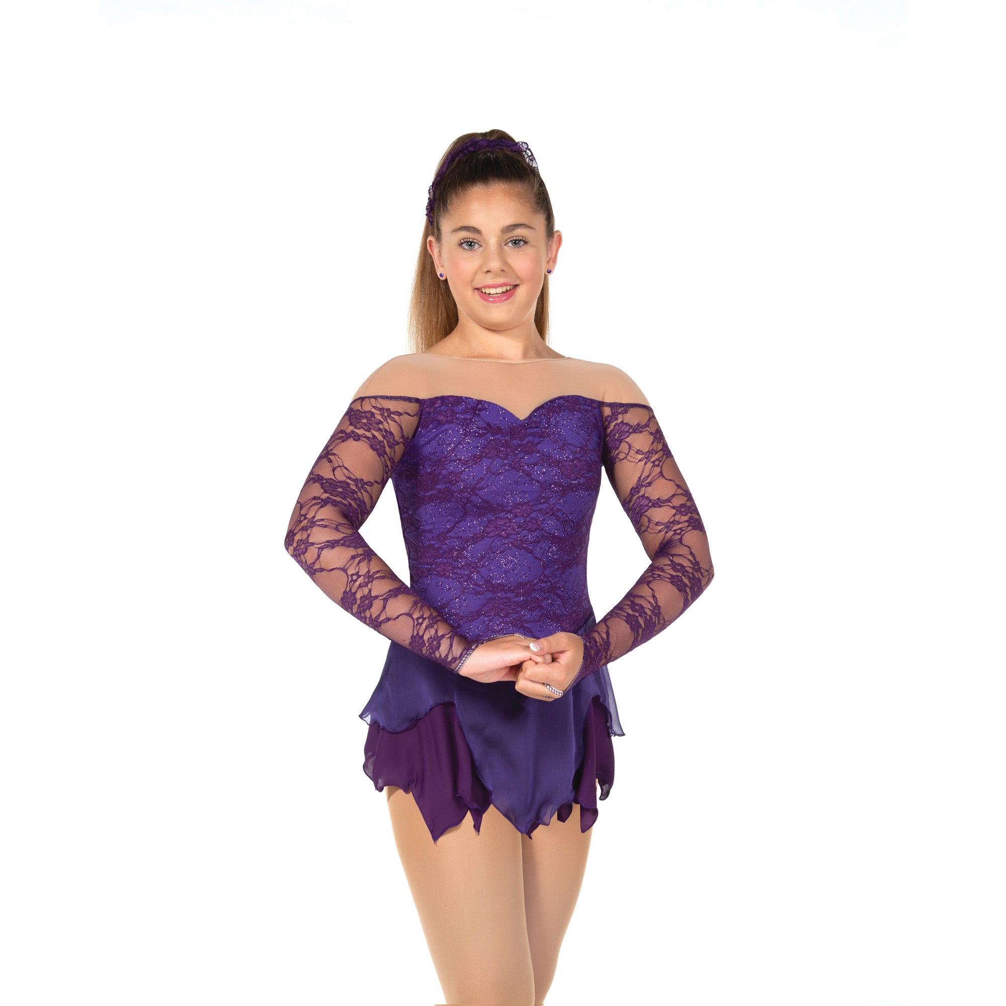 41 Botanical Lace Skating Dress in purple by Jerry's