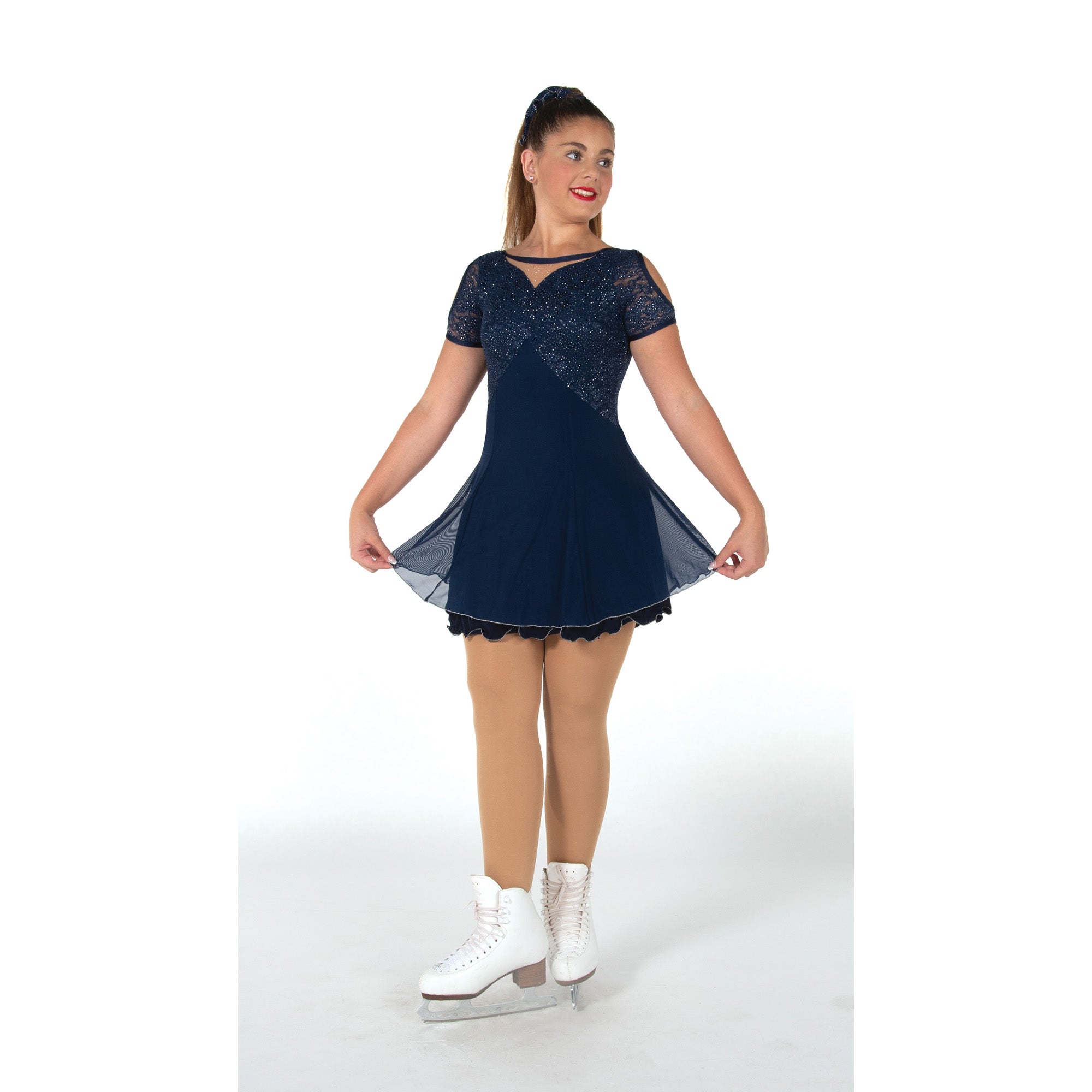 45 Empiresque Skating Dress in Navy Blue by Jerry's