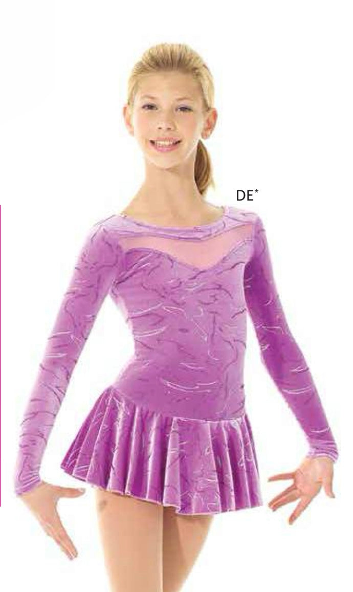 Mondor 2996 Violet Velvet Skating Dress