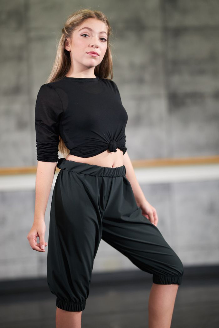 4761 Mondor 3/4 Off Ice Training Pants in Black - Figure Skating