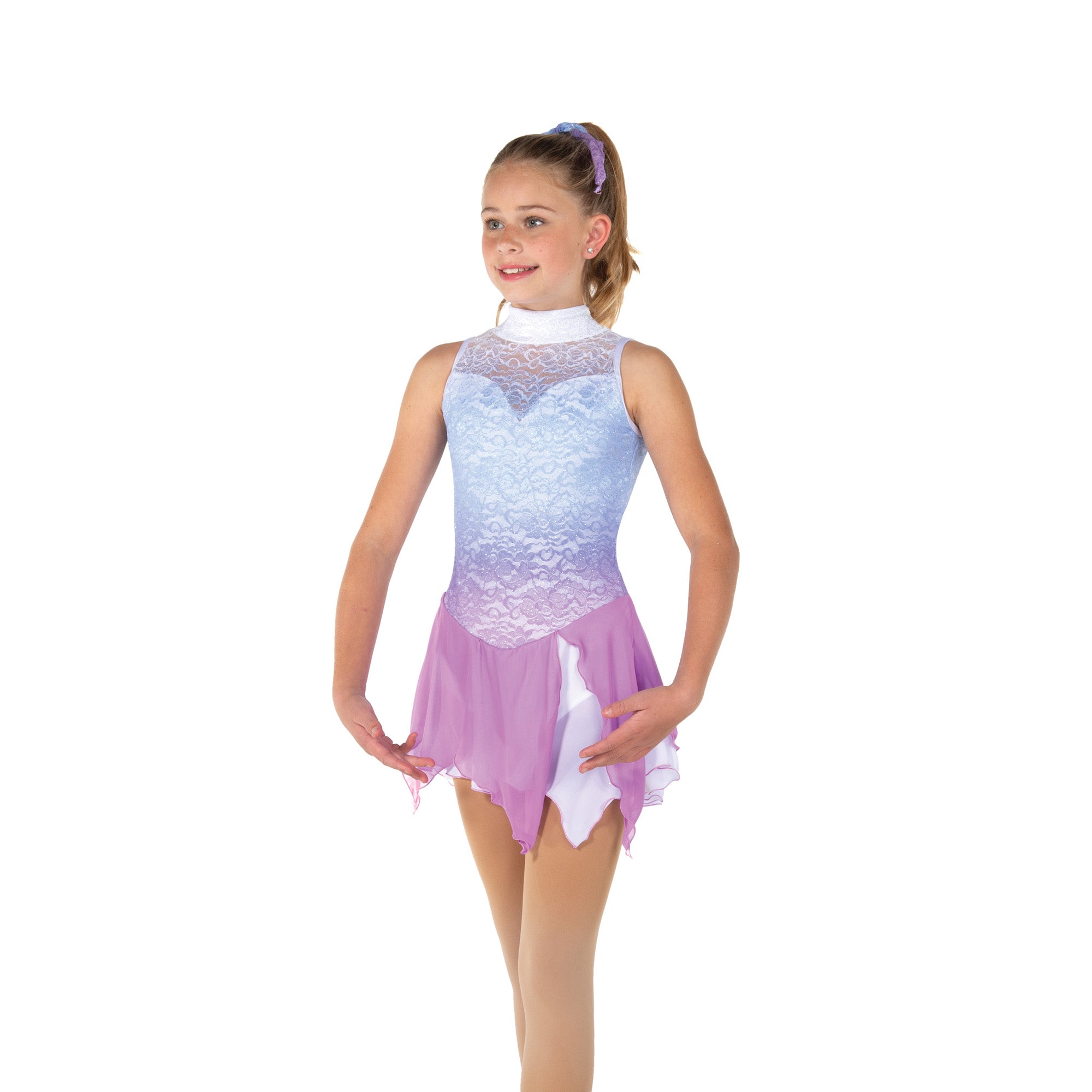 49 Waterford Skating Dress in White, Blue & Purple by Jerry's