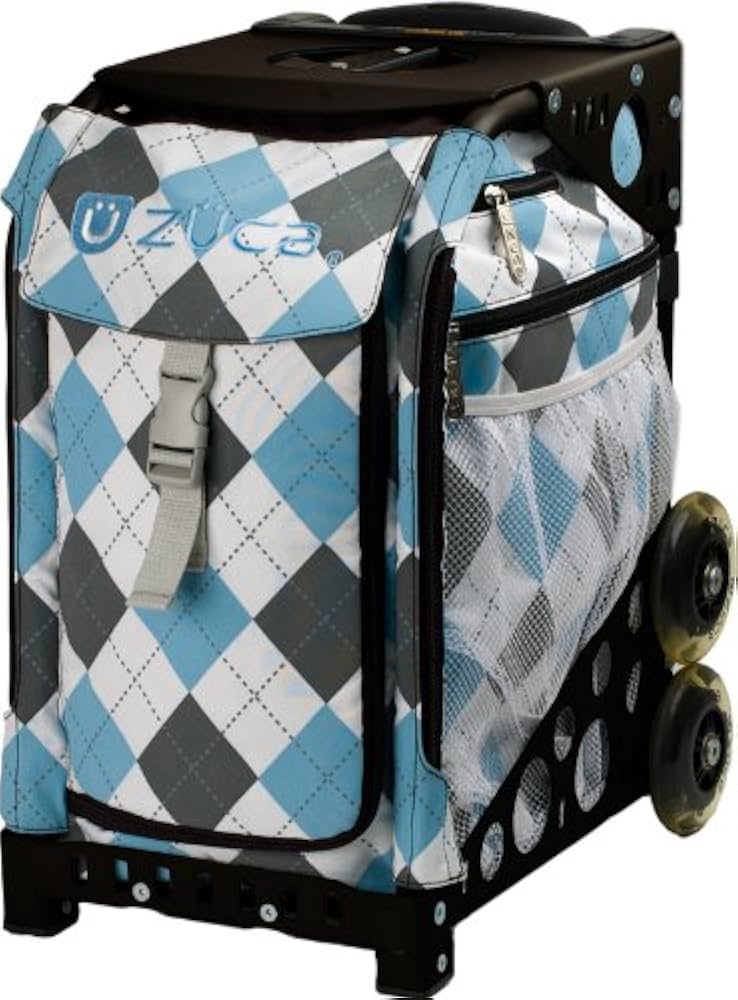 Zuca Rolling Skate Bag Argyle Blue - Insert Only