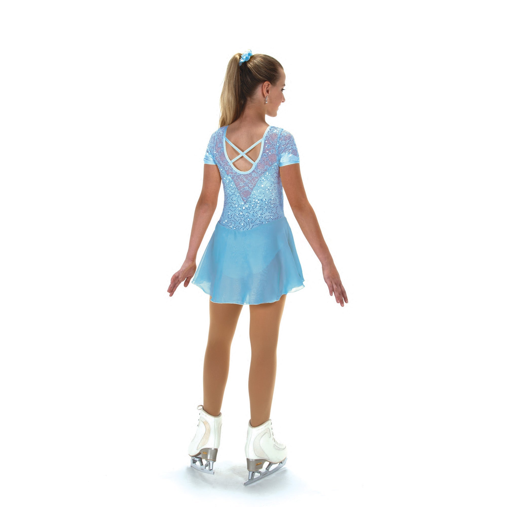 528 Softly Sequins Skating Dress in Blue by Jerry’s - Clothing > Figure Skating Dresses