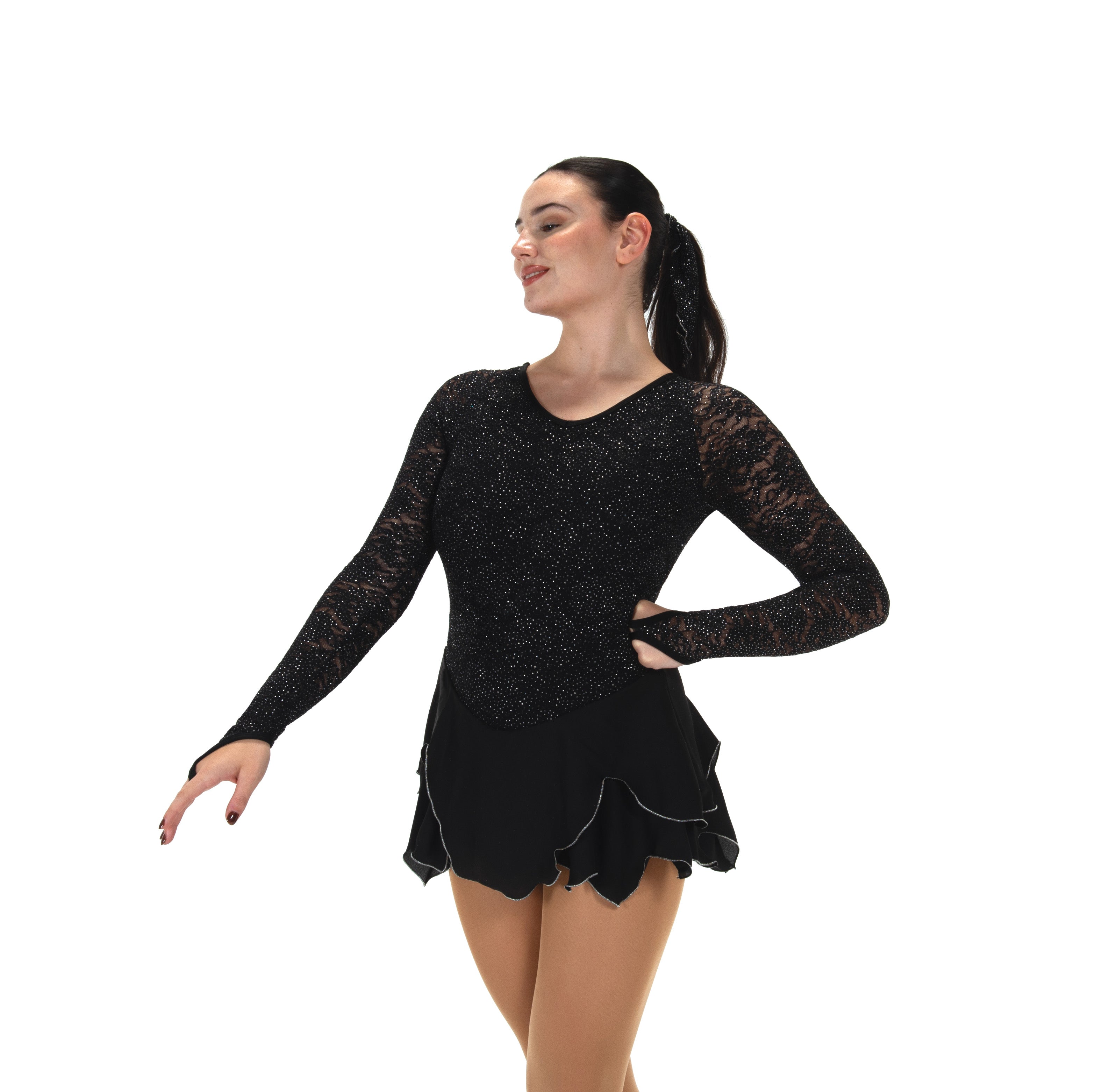 545 Lace Lives On Skating Dress in Black by Jerry's