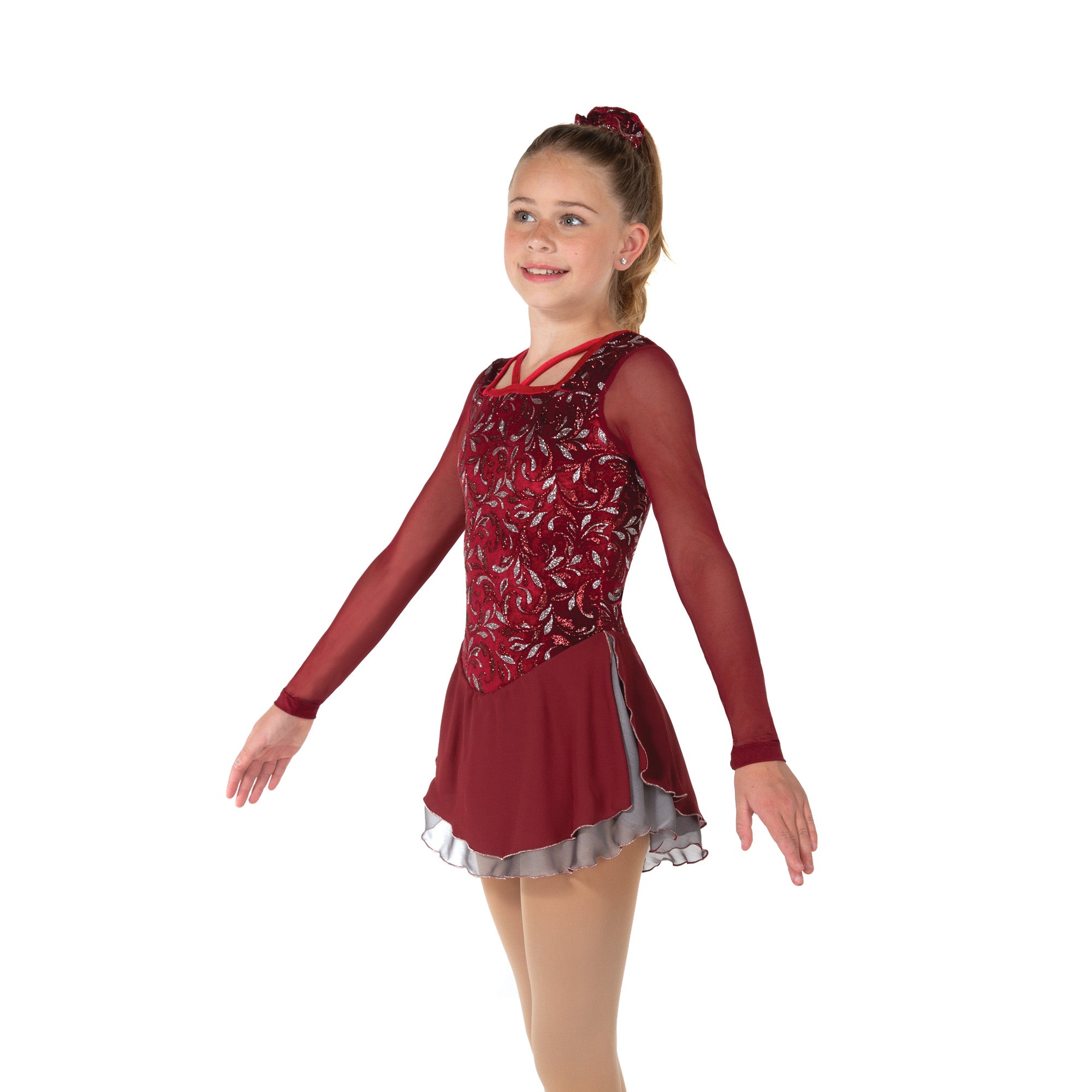 55 Wine to the Nines Skating Dress in Burgundy by Jerry's